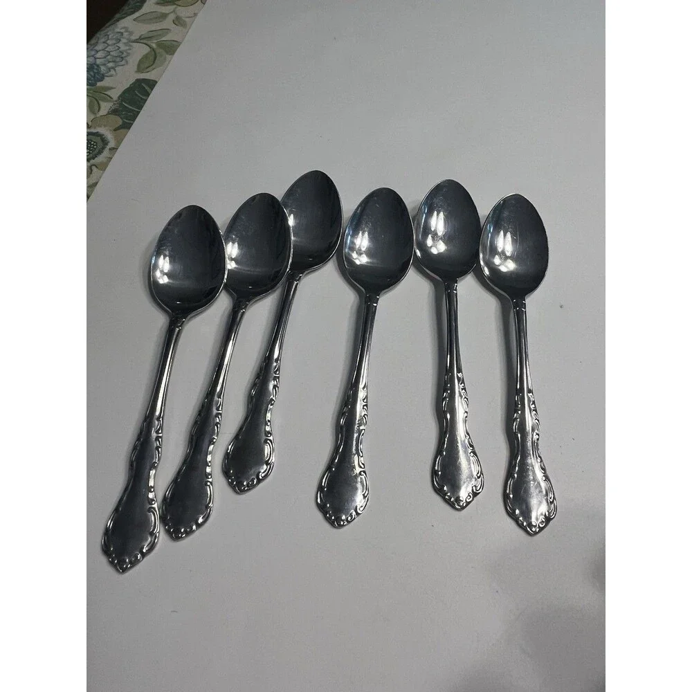 18pc Queens Court Japan Stainless Flatware Spoons/Forks/Knives 6 each